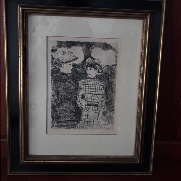 Jean-Louis FORAIN original Belle Epoque Paris etching "A Bullier" - Picture 4 of 14